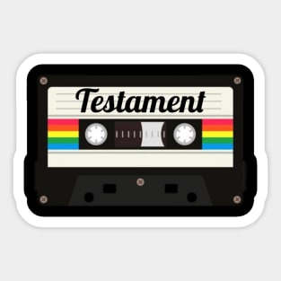 Testament / Cassette Tape Style Sticker